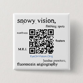 EyeOnVision.Org Visuele sneeuwbewustmakingspop Vierkante Button 5,1 Cm