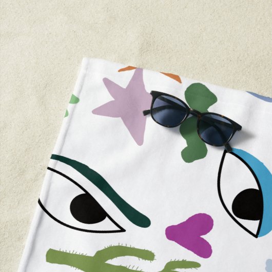 Eyes Abstract Art Strandlaken (In situ)