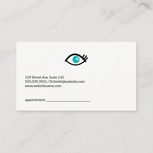 Eyes Afsprakenkaartje (Achterkant)