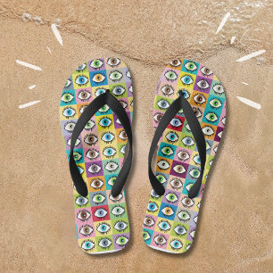 Eyes allemaal die het zien goed uitzien teenslippers