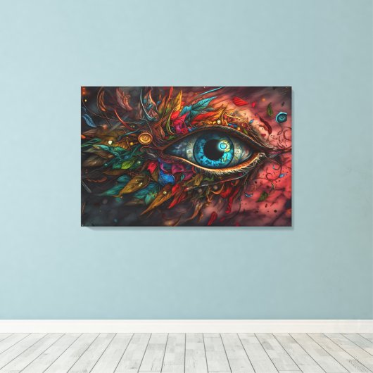 Eyes art canvas afdruk (Insitu (Houten vloer))