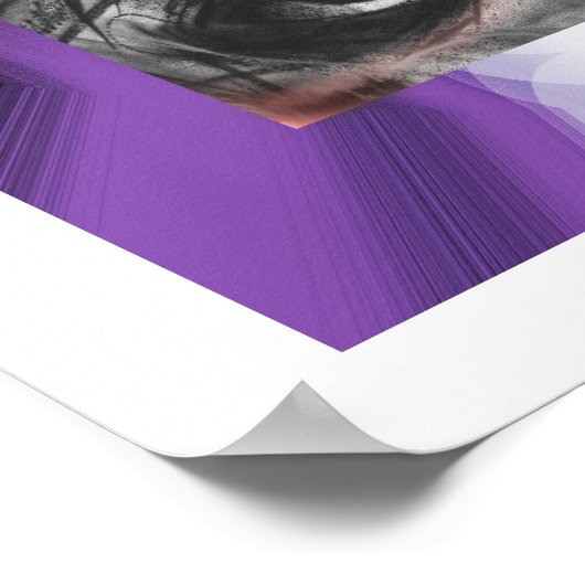 Eyes art paars poster (Hoek)