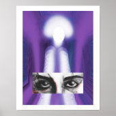 Eyes art paars poster (Voorkant)
