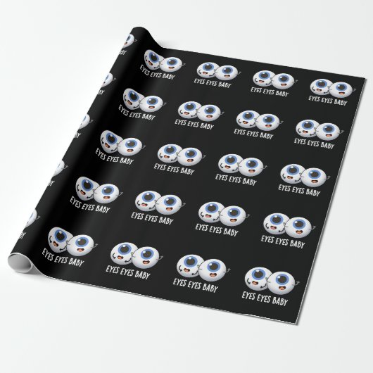 Eyes Baby Funny Ice Eyeballs Pun Cadeaupapier (Uitgerold)