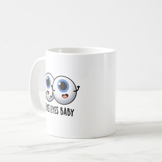 Eyes Baby Funny Ice Eyeballs Pun Koffiemok (Voorkant links)