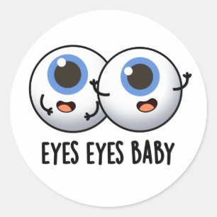 Eyes Baby Funny Ice Eyeballs Pun Ronde Sticker