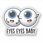 Eyes Baby Funny Ice Eyeballs Pun Sticker (Voorkant)