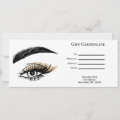  Eyes Beauty Salon Lashes Cadeaubon Kaart (Achterkant)