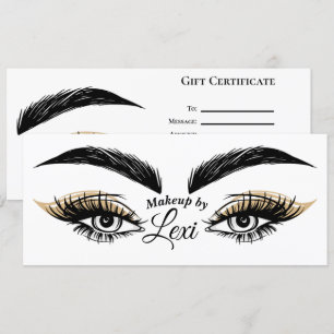  Eyes Beauty Salon Lashes Cadeaucertificaat Kaart