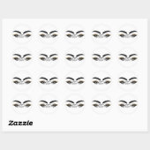 Eyes Beauty Salon Makeup Eyelashes Lashes Ronde Sticker (Vel)