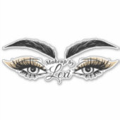  Eyes Beauty Salon Makeup Eyelashes Lashes Sticker (Voorkant)