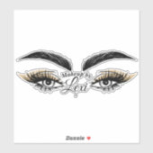 Eyes Beauty Salon Makeup Eyelashes Lashes Sticker (Vel)
