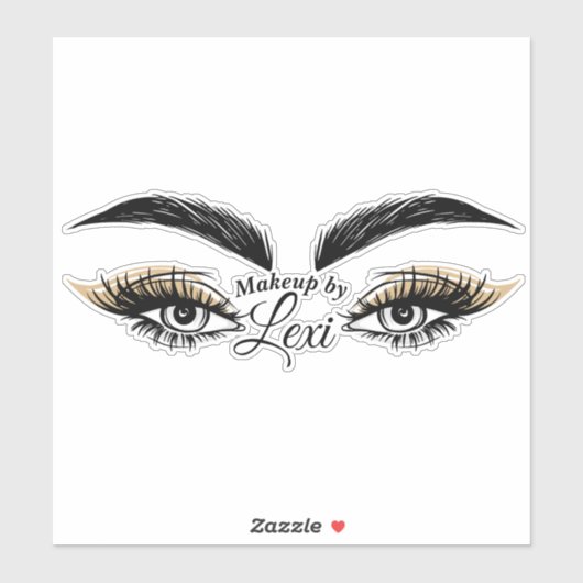 Eyes Beauty Salon Makeup Eyelashes Lashes Sticker (Vel)