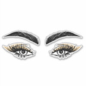  Eyes Beauty Salon Makeup Eyelashes Lashes Sticker (Voorkant)