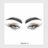  Eyes Beauty Salon Makeup Eyelashes Lashes Sticker (Vel)