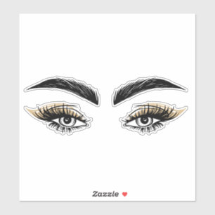 Eyes Beauty Salon Makeup Eyelashes Lashes Sticker