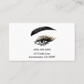Eyes Beauty Salon Makeup Eyelashes Lashes Visitekaartje (Achterkant)