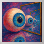 "Eyes Beyond Forever" - Een surrealistisch portret Poster (Voorkant)
