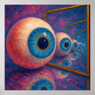 "Eyes Beyond Forever" - Een surrealistisch portret Poster