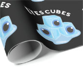 Eyes Cubes Funny Ice Pun Dark BG Cadeaupapier (Rol Hoek)