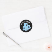 Eyes Cubes Funny Ice Pun Dark BG Ronde Sticker (Envelop)