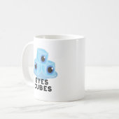 Eyes Cubes Funny Ice Pun Koffiemok (Voorkant links)