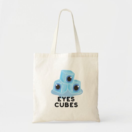 Eyes Cubes Funny Ice Pun Tote Bag (Voorkant)