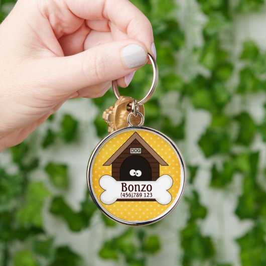 Eyes Dog ID Label Sleutelhanger (Hand)