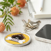 Eyes Dog ID Label Sleutelhanger (Zijkant)