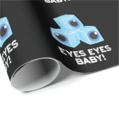 Eyes Eyes Baby Funny Ice Eyeball Pun Dark BG Cadeaupapier (Rol Hoek)