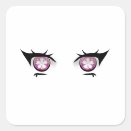 Eyes Girl Drawing Vierkante Sticker