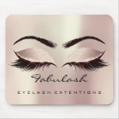 Eyes Glitter Branding Beauty Studio Lash Roos Roze Muismat (Voorkant)