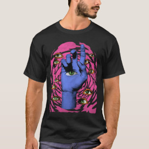 Eyes Hand Bizarre Cute Fun Retro T-shirt