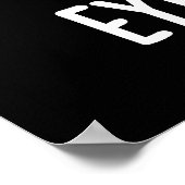 Eyes Hockey Funny Ice Hockey Sports Pun Dark BG Poster (Hoek)