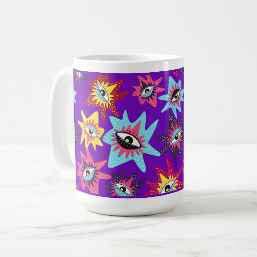 Eyes 🌸 koffie mok 15oz (Voorkant links)