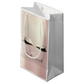 Eyes Lashe Minimal Elegant Naam Monogram Roos Goud Klein Cadeauzakje (Voorkant Gekanteld)