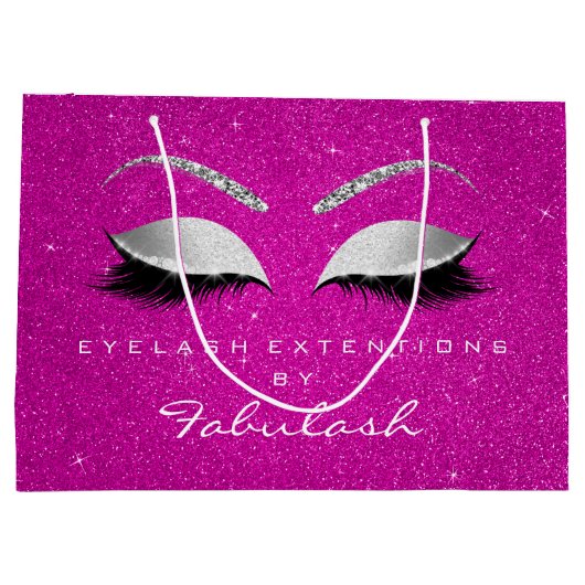 Eyes Lashes Blush Makeup Roos Hot Pink Silver Grey Groot Cadeauzakje (Achterkant)