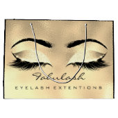 Eyes Lashes Gold Makeup Glitter Beauty Cosmetics Large Cadeautasje (Achterkant)