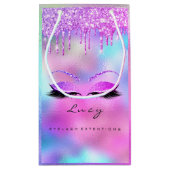 Eyes Lashes Makeup Bridal Name Glitter Holographic Klein Cadeauzakje (Achterkant)