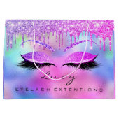 Eyes Lashes Makeup Bridal Name Glitter Pink Drives Groot Cadeauzakje (Voorkant)