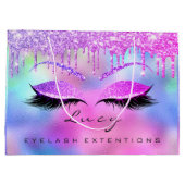 Eyes Lashes Makeup Bridal Name Glitter Pink Drives Groot Cadeauzakje (Achterkant)