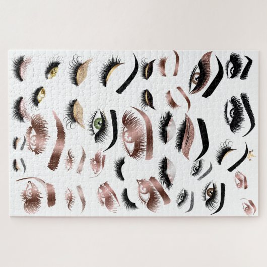 Eyes Lashes Wink Eyes make keup kunstenaar Legpuzzel (Horizontaal)