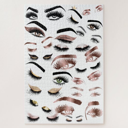 Eyes Lashes Wink Eyes make keup kunstenaar Legpuzzel (Verticaal)