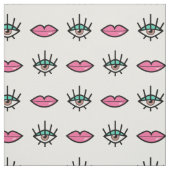 Eyes & Lips Kitschy Pattern Stof (Swatch)