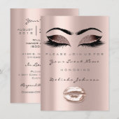 Eyes Lips Sweet 16th Birthday Party Bridal Makeup Kaart (Voorkant / Achterkant)