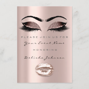 Eyes Lips Sweet 16th Birthday Party Bridal Makeup Kaart