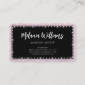 Eyes Make-up Artiest Trendy Roos Gouden Glitter Gi Visitekaartje (Achterkant)