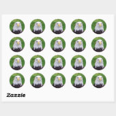 Eyes of a Bald Eagle Ronde Sticker (Vel)