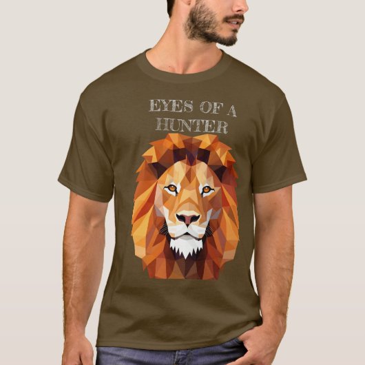 Eyes Of A Hunter beroemd gemaakt door Focused Lion T-shirt (Voorkant)