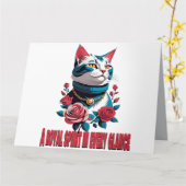 Eyes of a Noble Feline Kaart (Gele Bloem)